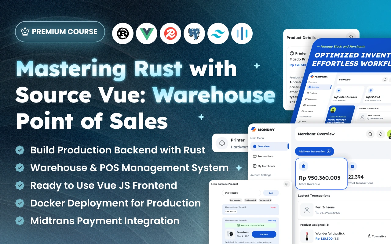 Kelas Mastering Rust with Source Vue: Warehouse & Point of Sales di BuildWithAngga